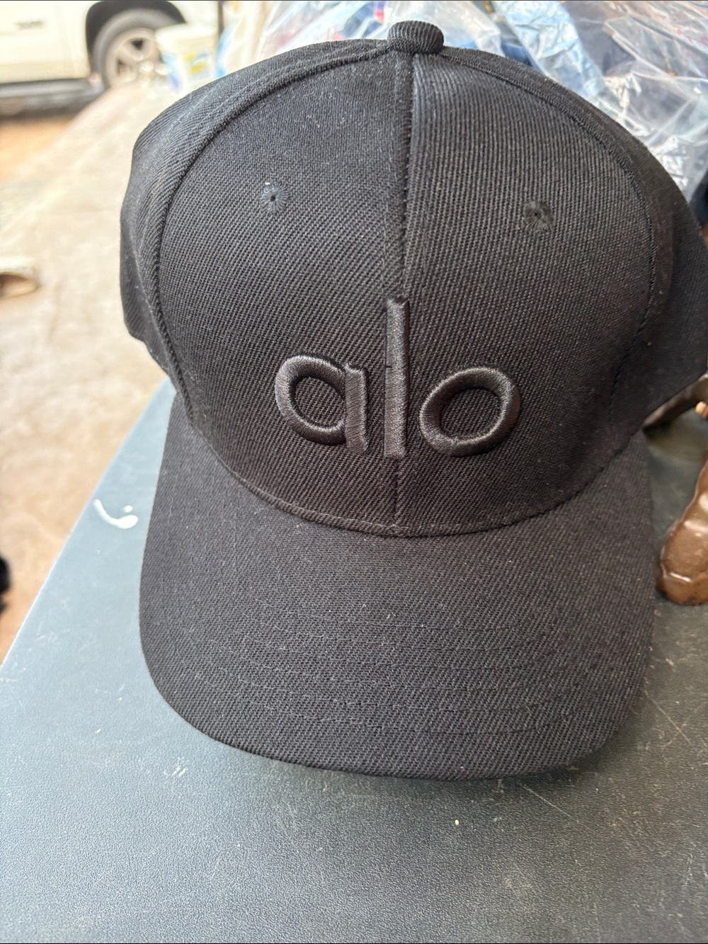 Alo Black Embroidered Logo Baseball Cap